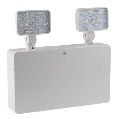 RS PRO LED Emergency Lighting, Twin Spot, 2 x 3.5 W, Non Maintained