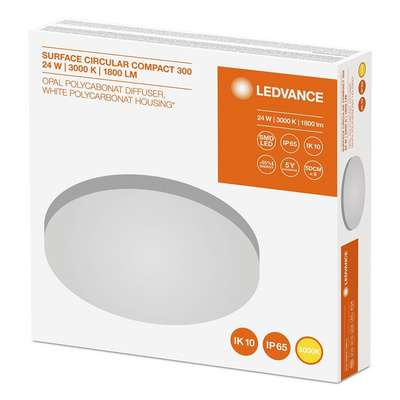 LEDVANCE Dome LED Bulkhead Light, 24 W, 220 → 240 V ac, IP65