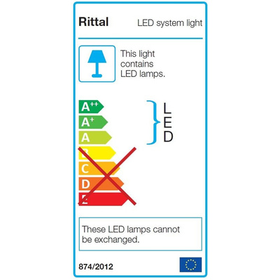 Rittal SZ Series LED Cabinet Light, 125 V ac, 437 mm Length, 11 W, 4000K