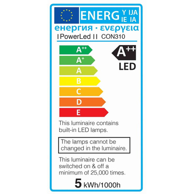 PowerLED Connect Series LED Cabinet Light, 24 V dc, 323.6 mm Length, 5 W, 6000 → 6500K