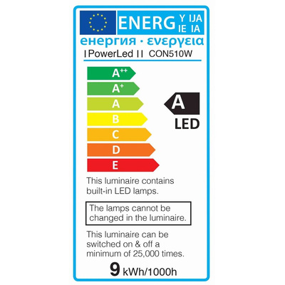 PowerLED Connect Series LED Cabinet Light, 24 V dc, 523.6 mm Length, 9 W, 2700 → 2900K