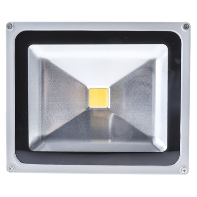 RS PRO Floodlight, 1 LED, 30 W, 2550 → 2850 lm, IP65, 85 → 265 V ac