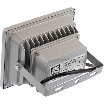 RS PRO Floodlight, 1 LED, 20 W, 1700 → 1900 lm, IP65, 85 → 265 V ac
