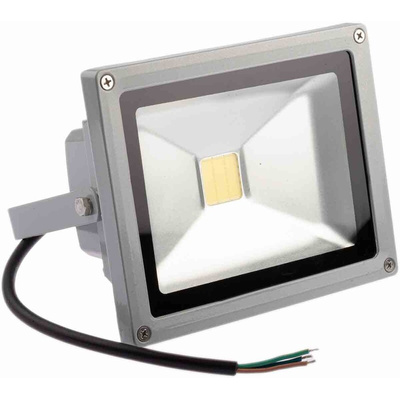 RS PRO Floodlight, 1 LED, 20 W, 1700 → 1900 lm, IP65, 85 → 265 V ac
