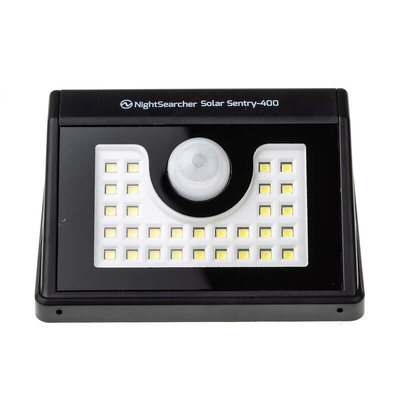 RS PRO, Solar Powered Floodlight, 3.5 W, 400 lm, IP65 Day and Night Auto Sensor, Motion Sensor, 3.7 V