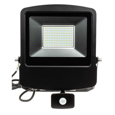 RS PRO, Security Floodlight, 70 W, 6300 lm, IP65 PIR, 220 → 240 V ac