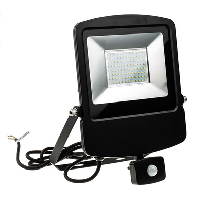 RS PRO, Security Floodlight, 70 W, 6300 lm, IP65 PIR, 220 → 240 V ac