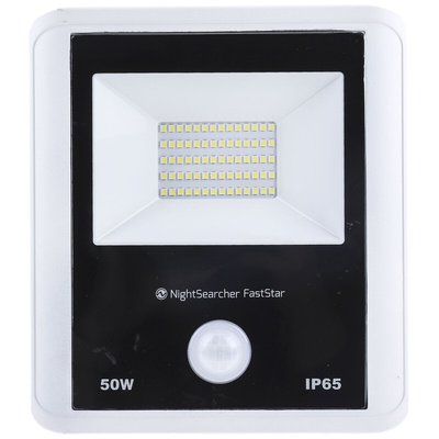 Nightsearcher Faststar m, Security Floodlight, 1 LED, 50 W, 4000 lm, IP65 PIR, 220 → 240 V ac