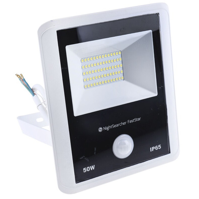 Nightsearcher Faststar m, Security Floodlight, 1 LED, 50 W, 4000 lm, IP65 PIR, 220 → 240 V ac