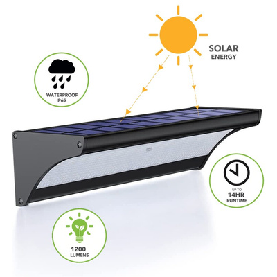 TradeTuff, Solar Powered LED Floodlight, 4.2 W, 1200 lm, IP65, 5 V
