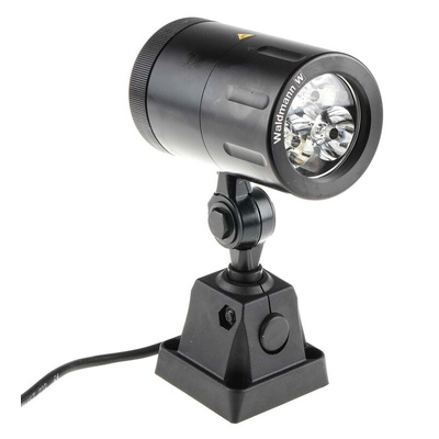 Waldmann LED Machine Light, 24 V, 3 x 6 W, Rigid Arm with Adjustable Head, 85mm Arm Length