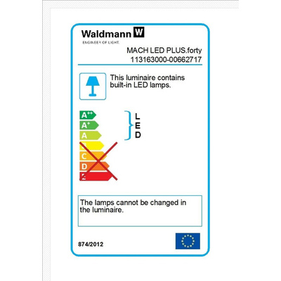 Waldmann LED Machine Light, 20 → 28 V dc, 16 W