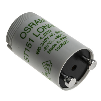 Osram 4050300854083, Glow Lighting Starter, 4 to 22 W, 230 V, 35 mm length , 21.5mm Diameter