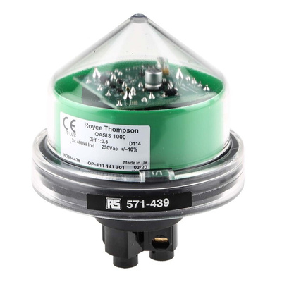 Royce Thompson Electric Oasis 1000 Lighting Controller Sensor Switch, Filtered Silicon Photodiode, Wall Mount, 220 to