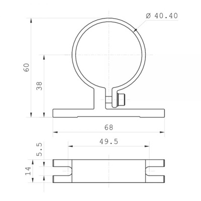 LED2WORK Clamp Type Lighting Mounting Bracket for LED Lamps