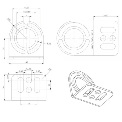 LED2WORK Clamp Type Lighting Mounting Bracket for LED Lamps