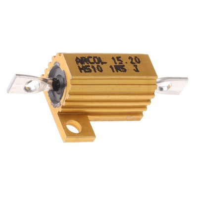 Arcol HS10 Series Aluminium Housed Axial Wire Wound Panel Mount Resistor, 1.5Ω ±5% 10W