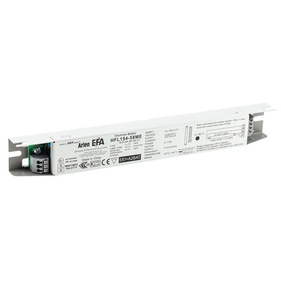 RS PRO 54 (T5 HO) W, 55 (TC-L) W, 58 (T8) W Electronic Compact Fluorescent Lighting Ballast, 220 → 240 V