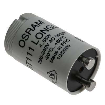 Osram 4050300854045, Glow Lighting Starter, 65 W, 220 to 240 V, 40.3 mm length , 21.5mm Diameter