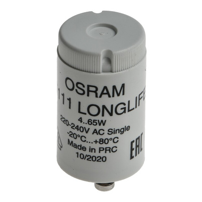 Osram 4050300854045, Glow Lighting Starter, 65 W, 220 to 240 V, 40.3 mm length , 21.5mm Diameter