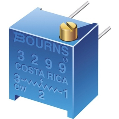10kΩ, Through Hole Trimmer Potentiometer 0.5W Side Adjust Bourns, 3299
