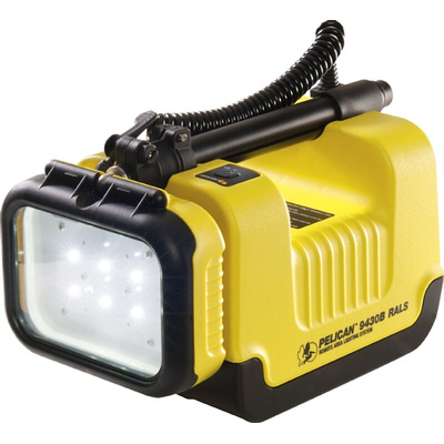 Peli 094300-0001-245E LED Rechargeable Work Light, 12 V dc