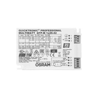 Osram 46 W Electronic Fluorescent Lighting Ballast, 220 → 240 V