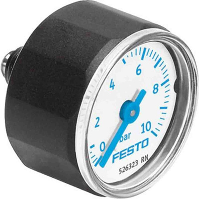 Festo Analogue Pressure Gauge 10bar Back Entry, MA-27-10-M5, 0bar min., 526323