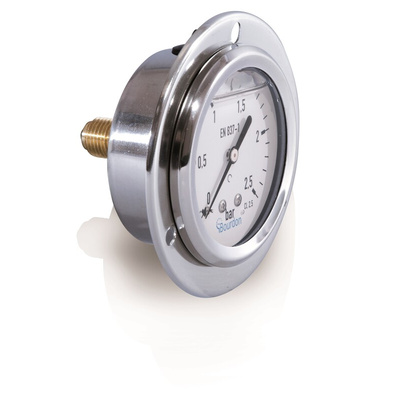 Bourdon Analogue Pressure Gauge 60bar Back Entry, MIT3-B22.B29, 0bar min.