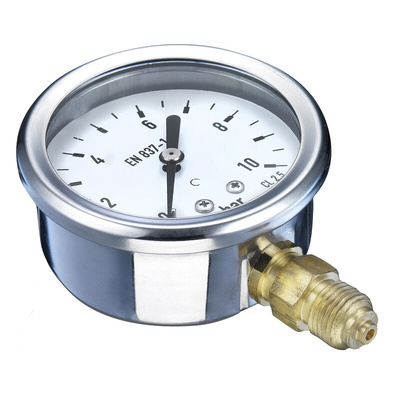 Bourdon G 1/4 Analogue Pressure Gauge 16bar Bottom Entry, MIT3D20B24, UKAS, 0bar min.