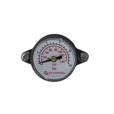 Norgren Analogue Pressure Gauge 10bar Back Entry, 840073-01KIT, 0bar min.