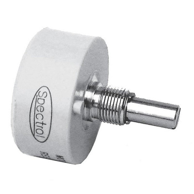 Vishay 1 Gang Continuous Turn Rotary Wirewound Potentiometer with an 6.35 mm Dia. Shaft - 1kΩ, ±3%, 2.75W Power Rating,
