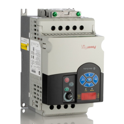 Allen Bradley Inverter Drive, 1.5 kW, 1 Phase, 240 V ac, 8 A, PowerFlex 4M Series