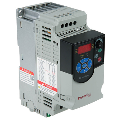 Allen Bradley Inverter Drive, 0.2 kW, 1 Phase, 240 V ac, 1.6 A, PowerFlex 4M Series