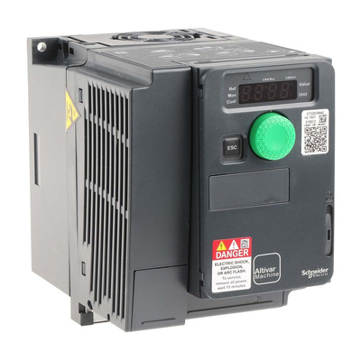 Schneider Electric Variable Speed Drive, 0.55 kW, 3 Phase, 400 V ac, 2.8 A, ATV320 Series