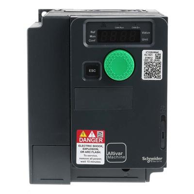 Schneider Electric Variable Speed Drive, 0.55 kW, 3 Phase, 400 V ac, 2.8 A, ATV320 Series