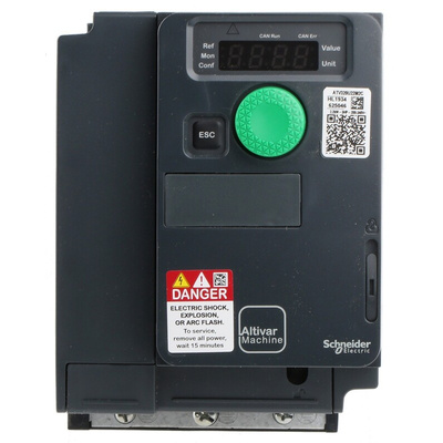 Schneider Electric Variable Speed Drive, 2.2 kW, 1 Phase, 230 V ac, 24 A, ATV320 Series