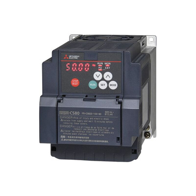 Mitsubishi Inverter Drive, 2.2 kW, 1 Phase, 200 → 240 V ac, 10 A, FR-CS80 Series