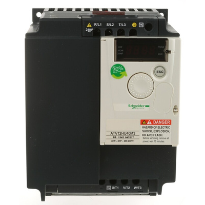 Schneider Electric Inverter Drive, 4 kW, 3 Phase, 230 V, 19.9 A, ALTIVAR 12 Series
