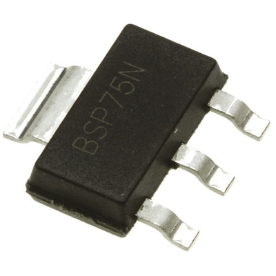 DiodesZetex BSP75NTALow Side, Low Side Switch Power Switch IC 3 + Tab-Pin, SOT-223