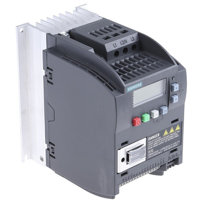Siemens Inverter Drive, 0.75 kW, 3 Phase, 400 V ac, 2.2 A, SINAMICS V20 Series