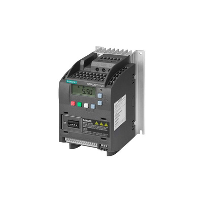 Siemens Inverter Drive, 0.75 kW, 3 Phase, 400 V ac, 2.2 A, SINAMICS V20 Series