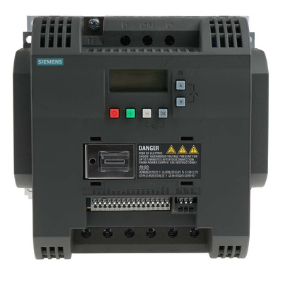 Siemens Inverter Drive, 5.5 kW, 3 Phase, 400 V ac, 11 A, 12.5 A, SINAMICS V20 Series