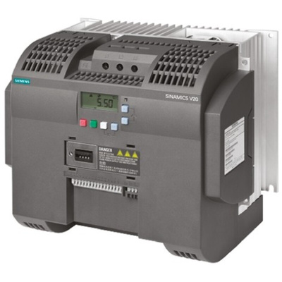 Siemens Inverter Drive, 11 kW, 3 Phase, 400 V ac, 21 A, 25 A, SINAMICS V20 Series