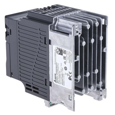 Delta Electronics Inverter Drive, 0.75 kW, 1 Phase, 230 V ac, 5.1 A, 9.7 A, VFD-E Series