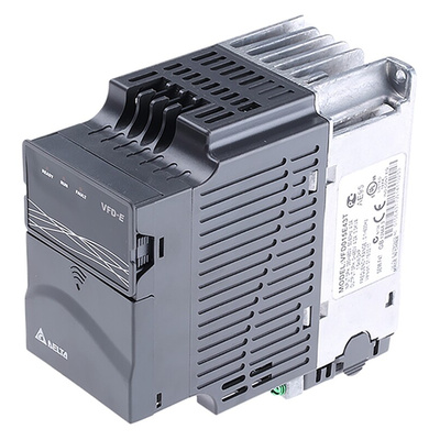 Delta Electronics Inverter Drive, 1.5 kW, 3 Phase, 460 V ac, 4.3 A, VFD-E Series