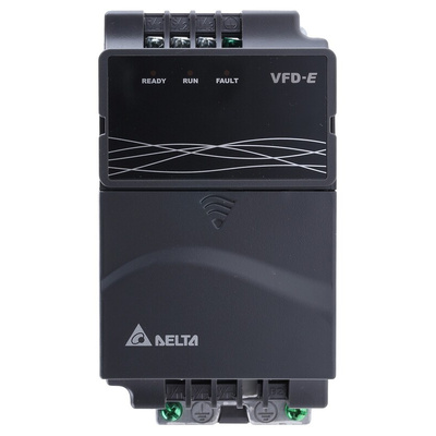 Delta Electronics Inverter Drive, 1.5 kW, 3 Phase, 460 V ac, 4.3 A, VFD-E Series
