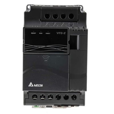 Delta Electronics Inverter Drive, 3.7 kW, 3 Phase, 460 V ac, 11.2 A, VFD-E Series