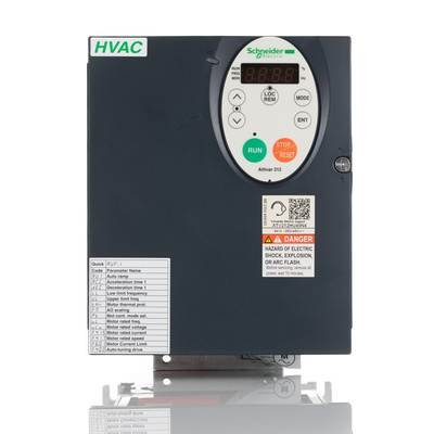 Schneider Electric Inverter Drive, 4 kW, 3 Phase, 400 V ac, 9.1 A, ATV 212 Series
