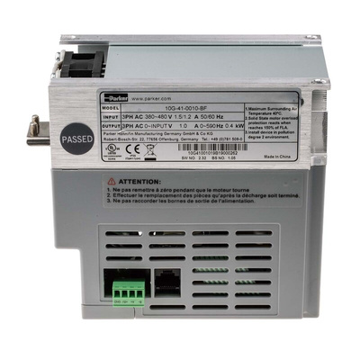 Parker Inverter Drive, 0.37 kW, 3 Phase, 400 V ac, 2.2 A, AC10 Series